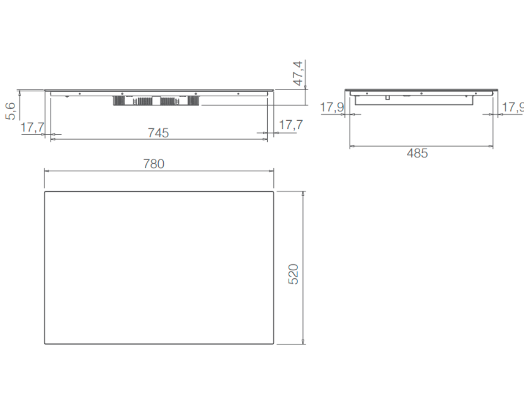 Elica RATIO CONNEX 804 PLUS BL indukční varná deska - Obrázek 2
