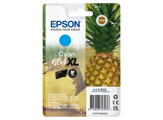 Epson 604XL inkoustová náplň 1 kusů Originální Vysoká (XL) výtěžnost Azurová C13T10H24010