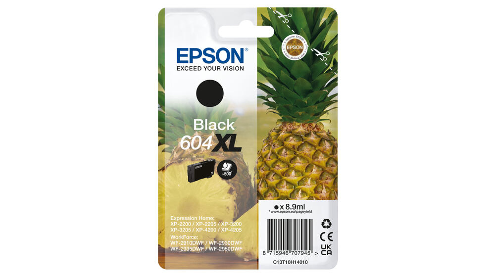 Epson 604XL inkoustová náplň 1 kusů Originální Vysoká (XL) výtěžnost Černá C13T10H14010