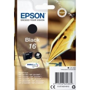 Epson Singlepack Black 16 DURABrite Ultra Ink C13T16214012