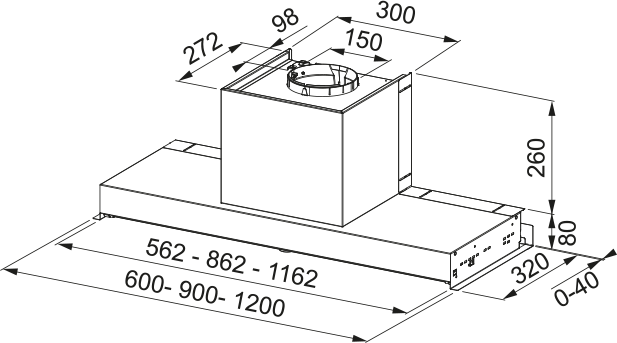 Franke FST PLUS BK 608 vestavná digestoř - Obrázek 2