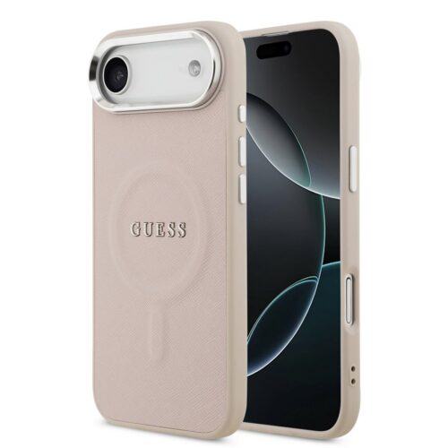 Guess PU Saffiano MagSafe Zadní Kryt pro iPhone Air Pink GUHMP17MPSAREGSP