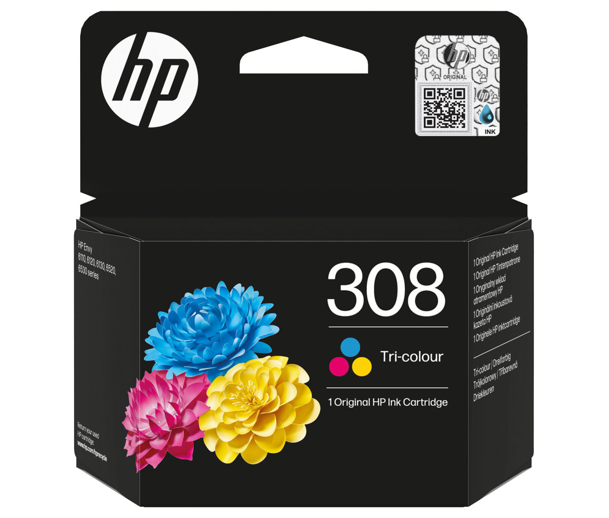 Inkoustová kazeta HP 308 tříbarevná (7FP20UE)