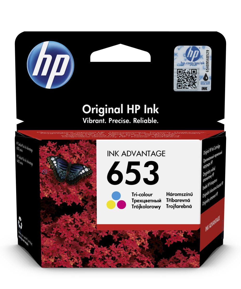 Inkoustová kazeta HP 653 tříbarevná (3YM74AE#BHK)
