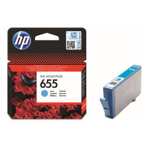 Inkoustová kazeta HP 655 azurová (CZ110AE#BHK)