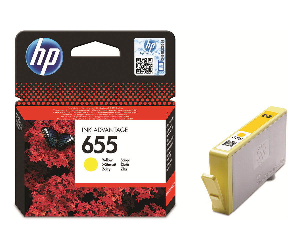 Inkoustová kazeta HP 655 žlutá (CZ112AE#BHK)