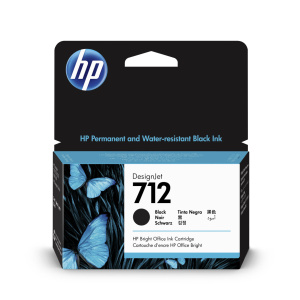 Inkoustová kazeta HP 712 černá - 38 ml (3ED70A)