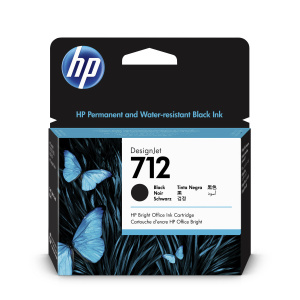 Inkoustová kazeta HP 712 černá - 80 ml (3ED71A)