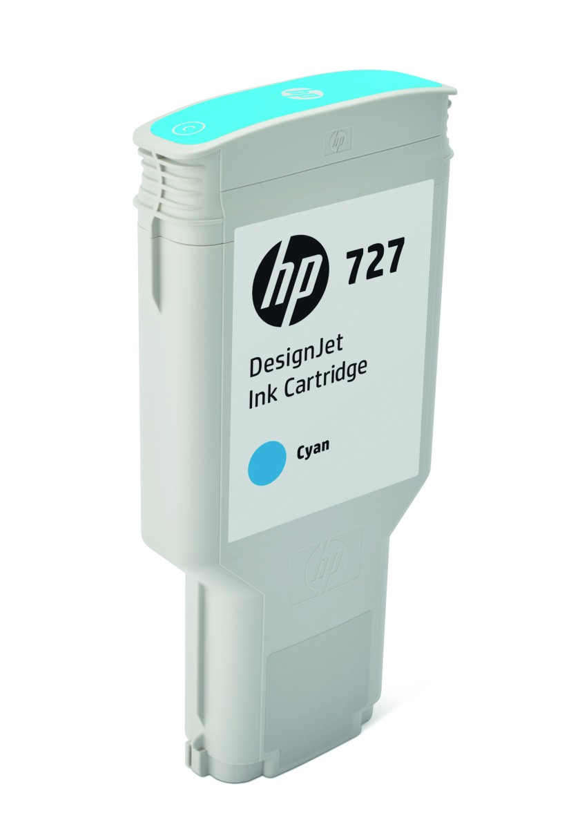 Inkoustová kazeta HP 727 azurová (300 ml) (F9J76A)