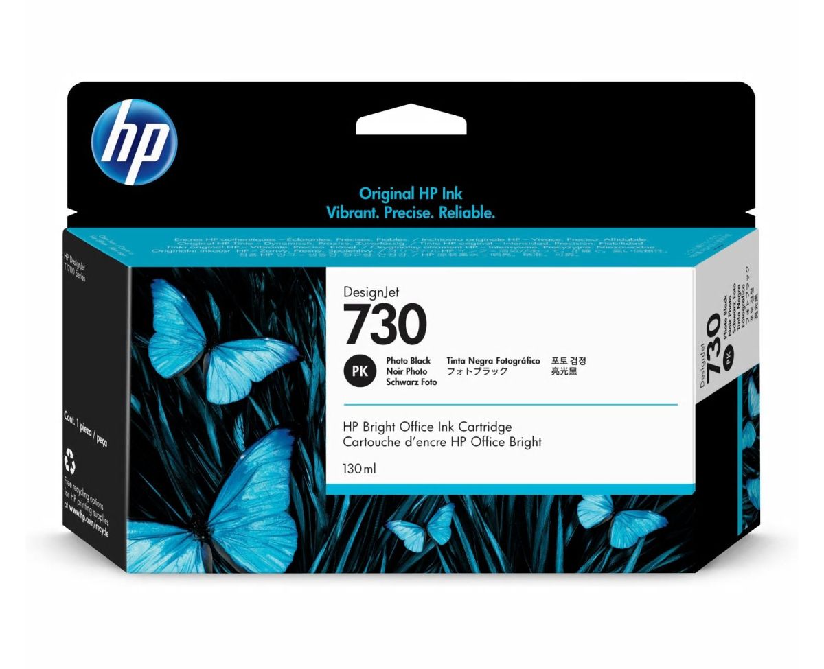 Inkoustová kazeta HP 730 fotografická černá (130 ml) (P2V67A)