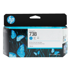 Inkoustová kazeta HP 738 azurová (130 ml) (498N5A)