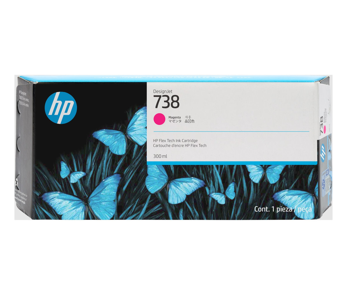 Inkoustová kazeta HP 738 purpurová (300 ml) (676M7A)