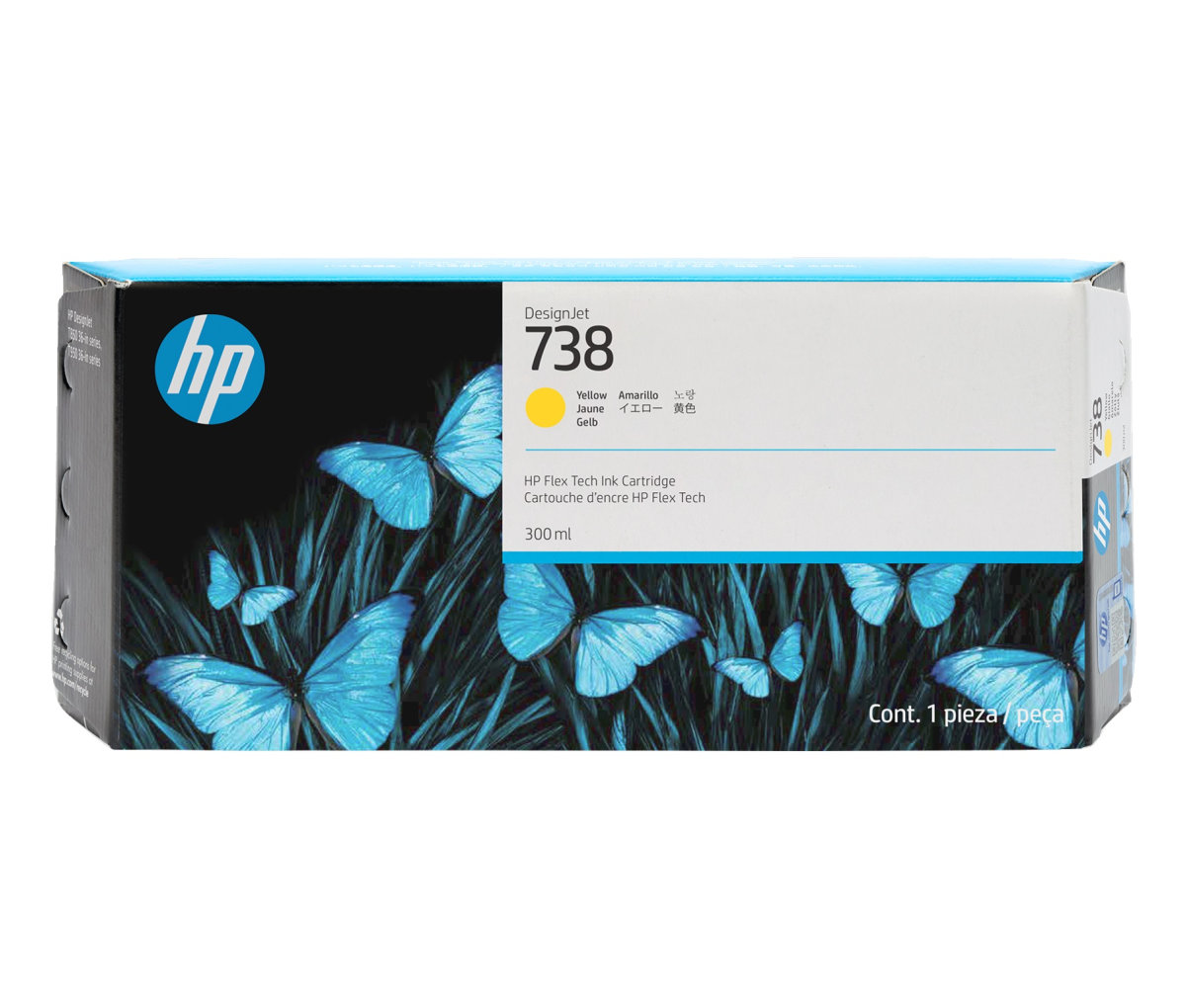 Inkoustová kazeta HP 738 žlutá (300 ml) (676M8A)