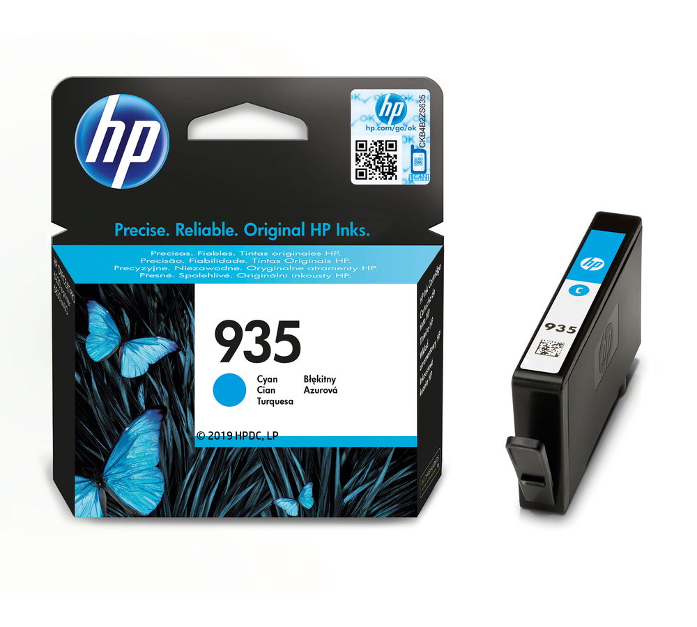 Inkoustová kazeta HP 935 azurová (C2P20AE#BGY)