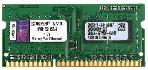 Kingston/SO-DIMM DDR3/4GB/1600MHz/CL11/1x4GB KVR16S11S8/4 - Obrázek 14