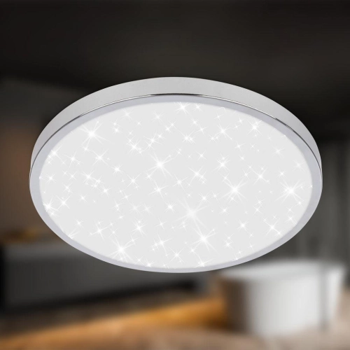 LED stropní svítidlo BRILONER Tak průměr 24cm 12W IP44 hvězdné nebe chrom 3933018 - Obrázek 2