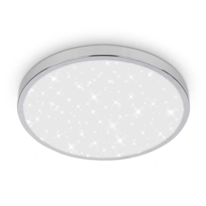 LED stropní svítidlo BRILONER Tak průměr 24cm 12W IP44 hvězdné nebe chrom 3933018
