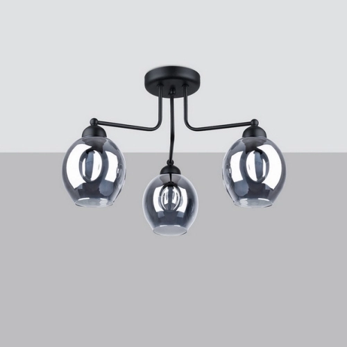 Lustr SOLLUX FILLAN 3 černý E27 3x60W bez žárovky SL.1144 - Obrázek 2