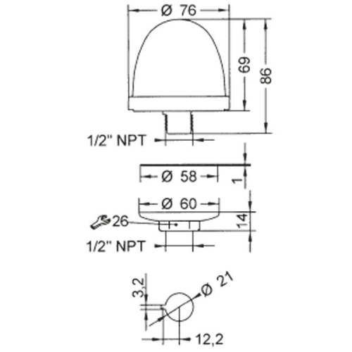 OVOLUX F MT 12/240V /30014/ ZEL. - Obrázek 2
