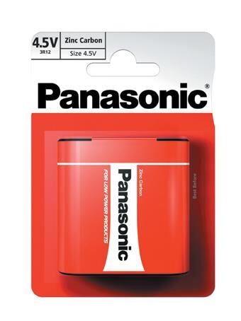 PANASONIC Zinkouhlíkové baterie Red Zinc 3R12RZ/1BP Plochá 4