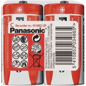PANASONIC Zinkouhlíkové baterie Red Zinc R14RZ/2P C 1