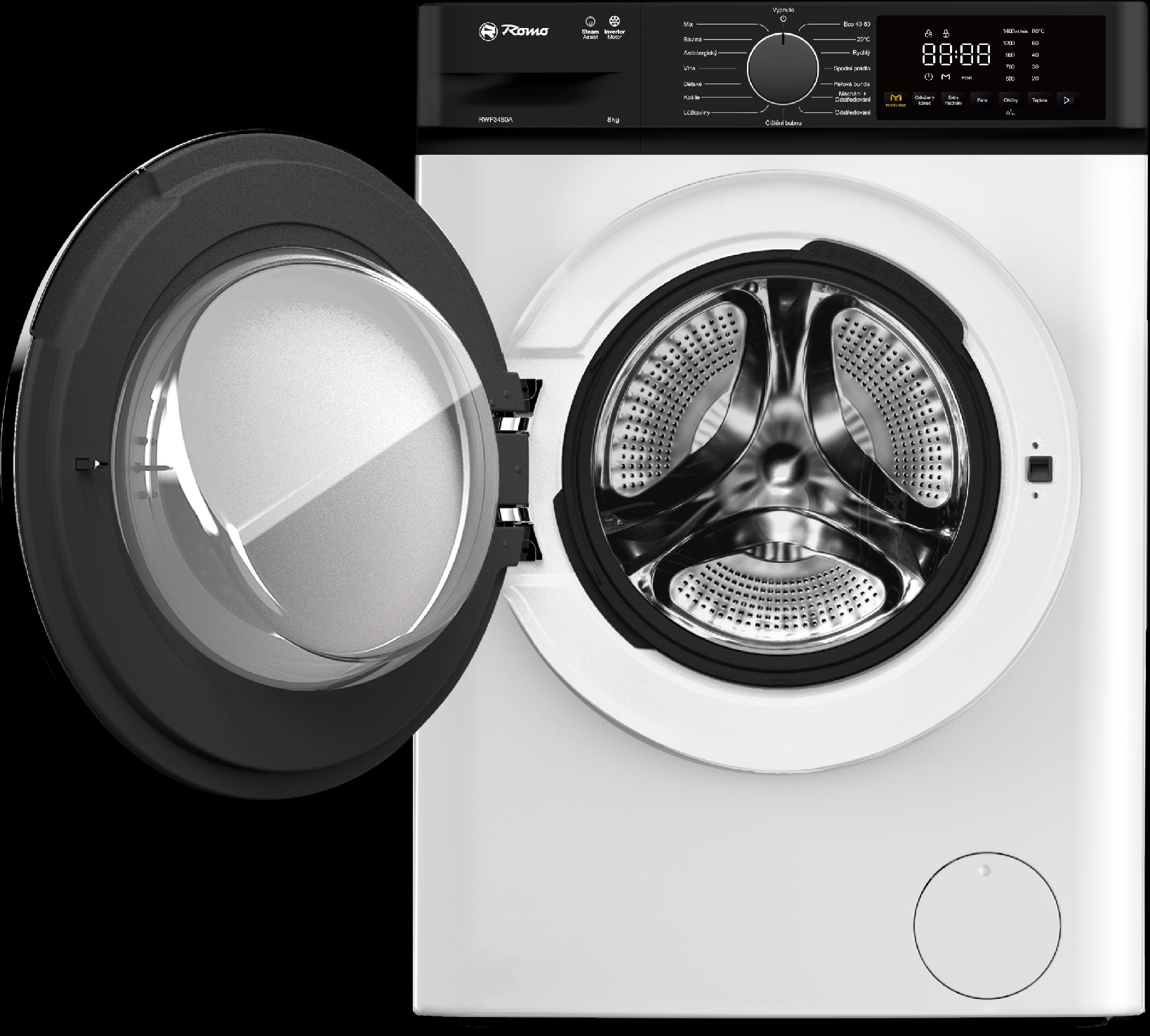Romo RWF3480A pračka s předním plněním - Obrázek 2