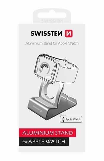 SWISSTEN HLINÍKOVÝ STOJÁNEK PRO APPLE WATCH STŘÍBRNÝ 25005100 - Obrázek 16