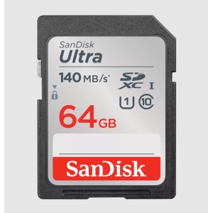 SanDisk Ultra/SDXC/64GB/140MBps/UHS-I U1 / Class 10/Černá SDSDUNB-064G-GN6IN
