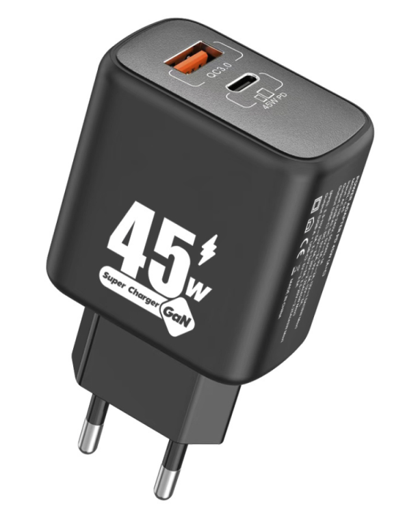 Set adaptér 45W USB-C a USB-A + napájecí kabel USB-C/USB-C - EGA C45 - Obrázek 2