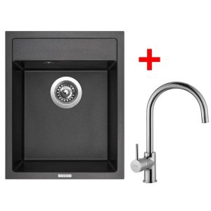 Sinks CLASSIC 400 Metalblack + Vitalia