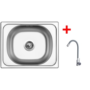Sinks CLASSIC 500 + ELASTA nerez/šedá