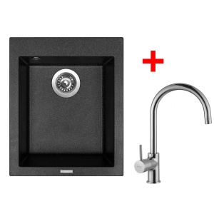 Sinks CUBE 410 Granblack + Vitalia
