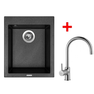Sinks CUBE 410 Metalblack + Vitalia
