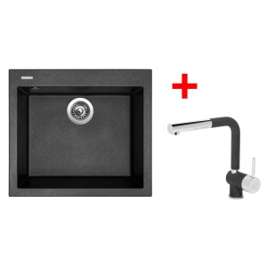 Sinks CUBE 560 Metalblack + Mix 3 P GR