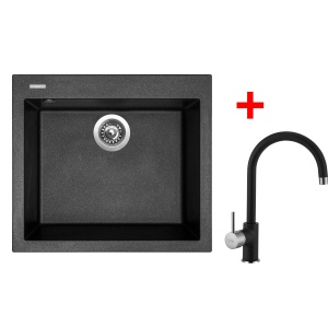 Sinks CUBE 560 Metalblack + Vitalia GR