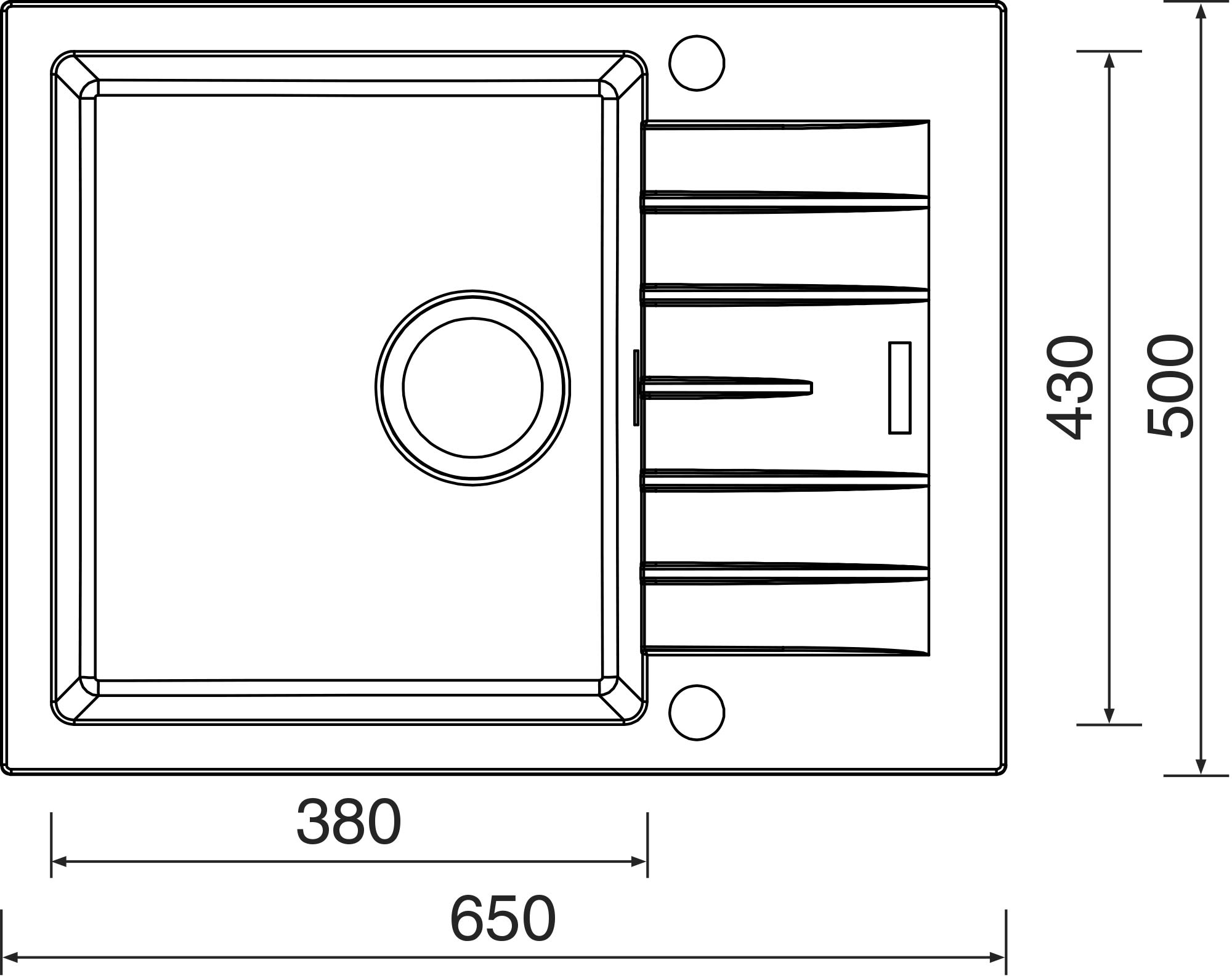 Sinks PERFECTO 650 Avena - Obrázek 2