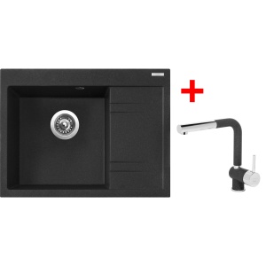 Sinks RIM 650 L Granblack + Mix 3 P GR
