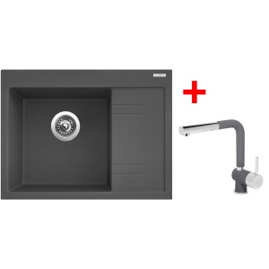 Sinks RIM 650 L Titanium + Mix 3 P GR