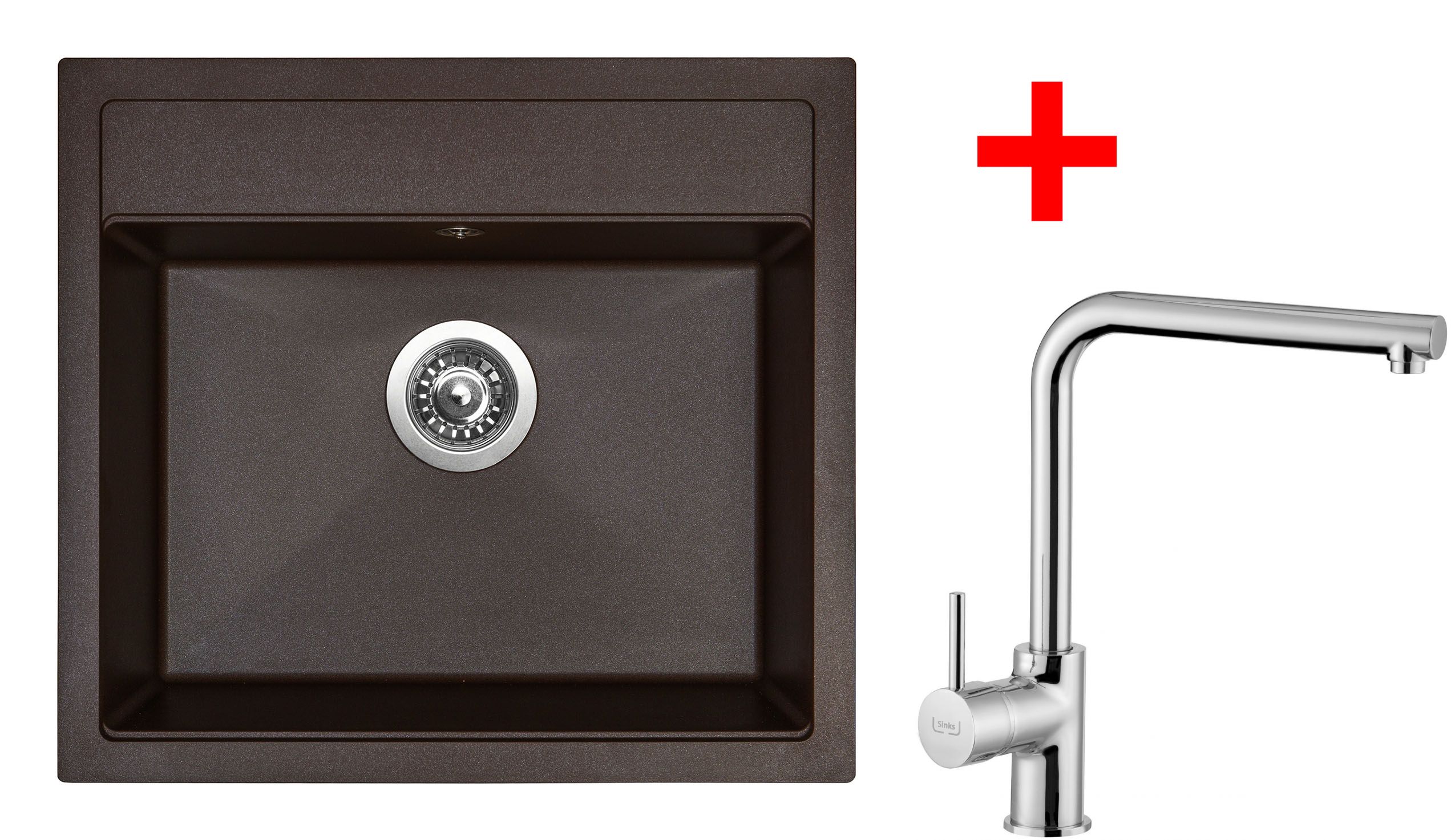 Sinks SOLO 560 Marone + ELKA lesklá