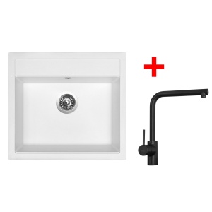 Sinks SOLO 560 Milk + ELKA Černá matná