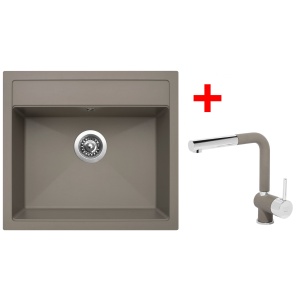 Sinks SOLO 560 Truffle + Mix 3 P GR