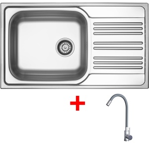 Sinks STAR 860 XXL + ELASTA nerez/šedá