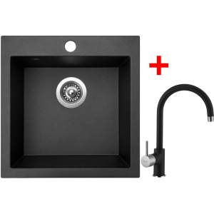 Sinks VIVA 455 Metalblack + Vitalia GR