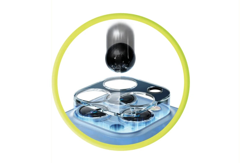 Sklo na fotoaparát pro iPhone Air Mobile Origin Easy Lens Full Cover - černé - Obrázek 2