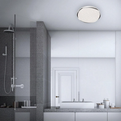Stropní LED svítidlo hvězdné nebe BRILONER průměr 33cm 18W IP44 chrom 3403118 - Obrázek 2
