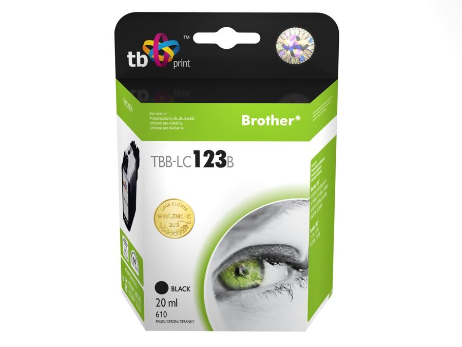 TB Ink.kazeta kompatibilni s Brother LC123BK 100 new TBB-LC123B