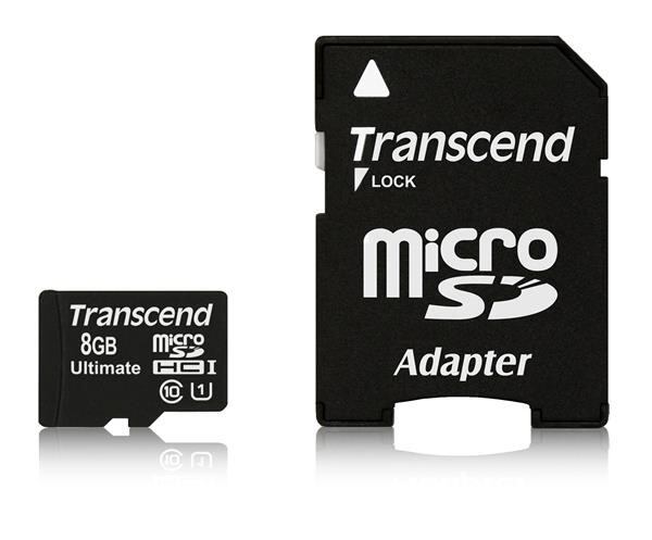 TRANSCEND MicroSDHC karta 8GB Ultimate