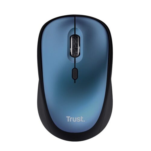TRUST YVI+/Kancelářská/Optická/Pro praváky/1 600 DPI/Bezdrátová USB/Modrá 24551