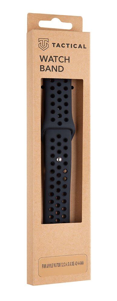 Tactical 161 Double Silikonový Řemínek pro Apple Watch 1/2/3/4/5/6/7/8/9/10/SE 42/44/45/46mm Black Tactical 161