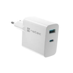 Univerzální USB nabíječka Natec RIBERA GaN 1X USB-A + 1X USB-C 65W